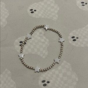 Silver Star Beaded Bracelet